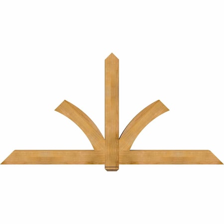 Ekena Millwork Redmond Rough Sawn Timber Gable Bracket, Western Red Cedar, 96"W x 48"H x 6"D x 6"F, 12/12 Pitch GBW096X48X0606RED00RWR